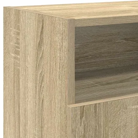  Comodă TV cu lumini LED, stejar sonoma, 120x30x50 cm
