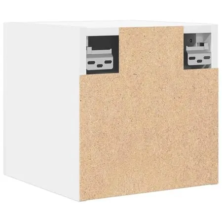  Dulapuri TV montate pe perete, 2 buc., alb, 30,5x30x30 cm