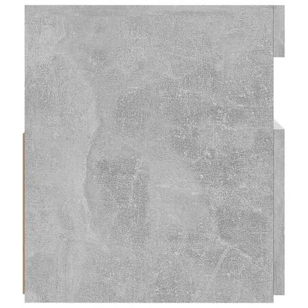  Comodă TV cu lumini LED, gri beton, 90x35x40 cm