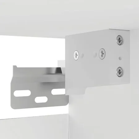  Dulapuri TV montate pe perete, 2 buc., alb, 30,5x30x30 cm