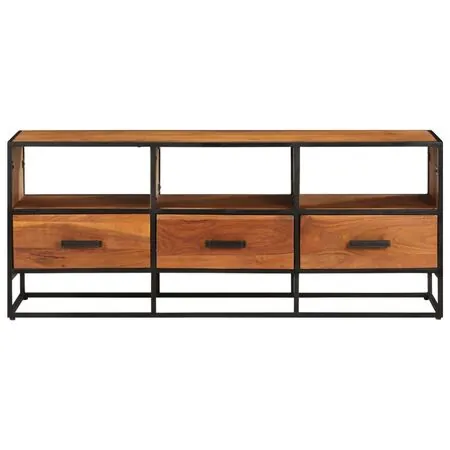  Comodă TV, 110x30x45, lemn masiv de acacia