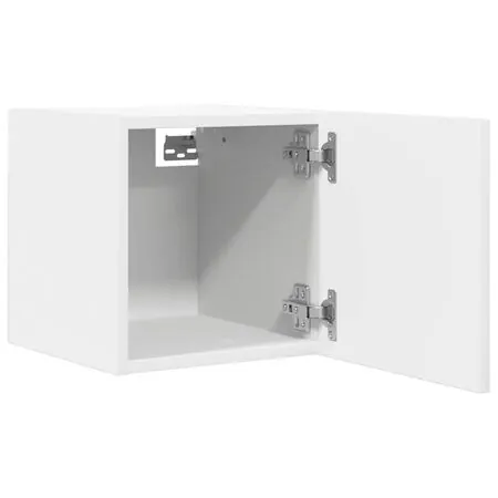  Dulapuri TV montate pe perete, 2 buc., alb, 30,5x30x30 cm