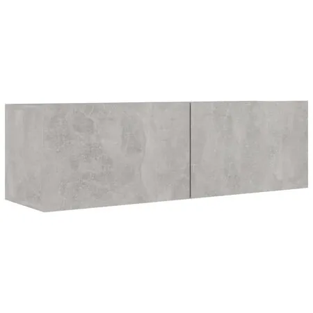  Set de dulapuri TV, 8 piese, gri beton, lemn prelucrat