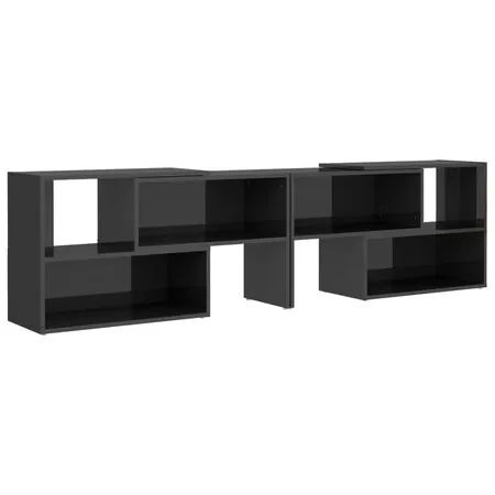  Comodă TV, gri extralucios, 149x30x52 cm, PAL   