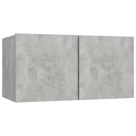  Set de dulapuri TV, 8 piese, gri beton, lemn prelucrat