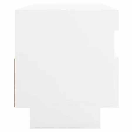  Comodă TV cu lumini LED, alb, 100x35x40 cm