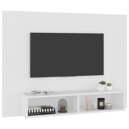  Comodă TV de perete, alb, 120x23,5x90 cm, PAL