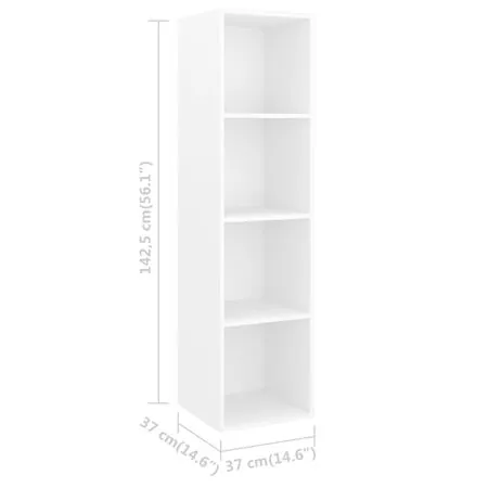  Set de dulapuri TV, 4 piese, alb, lemn prelucrat