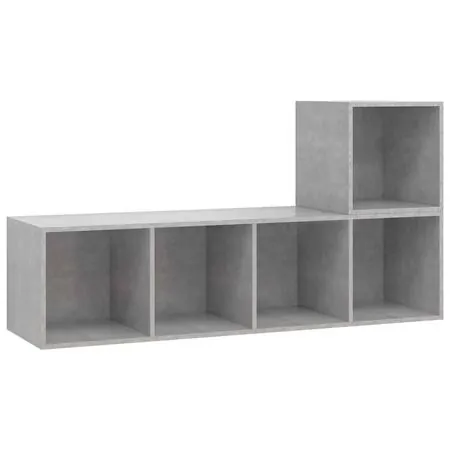  Set de dulapuri TV, 2 piese, gri beton, lemn prelucrat