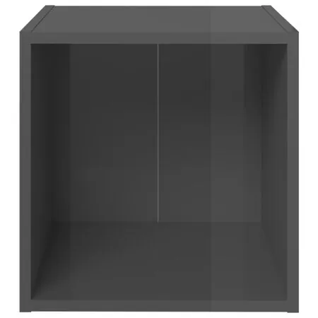  Set de dulapuri TV, 6 piese, gri extralucios, lemn prelucrat