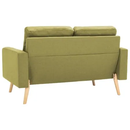  Canapea cu 2 locuri, verde, material textil
