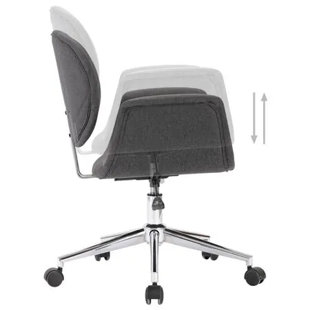  Scaun de sufragerie pivotant, gri, material textil