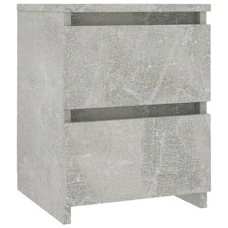  Noptieră, gri beton, 30x30x40 cm, lemn prelucrat