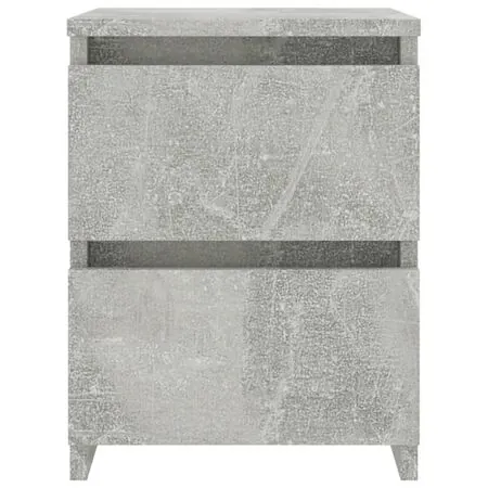  Noptieră, gri beton, 30x30x40 cm, lemn prelucrat