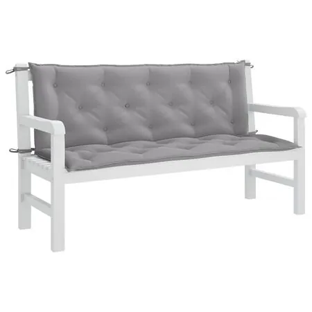  Pernă de bancă de grădină gri, 150x(50+50)x7cm, material oxford