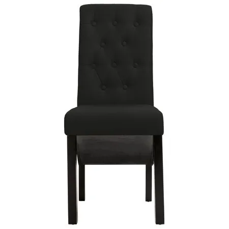   Scaune de sufragerie, 6 buc. negru, material textil