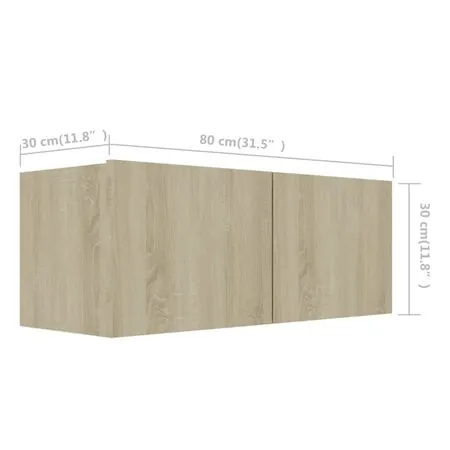  Set de dulapuri TV, 2 piese, stejar sonoma, lemn prelucrat