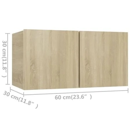  Set de dulapuri TV, 2 piese, stejar sonoma, lemn prelucrat