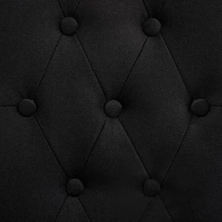   Scaune de sufragerie, 6 buc. negru, material textil