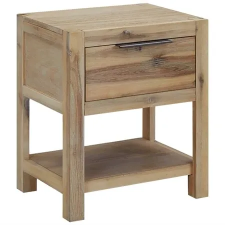  Noptiere cu sertare, 2 buc., 40x30x48 cm, lemn masiv de acacia