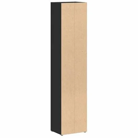  Dulapuri CD-uri, 2 buc., negru, 21 x 16 x 93,5 cm, PAL