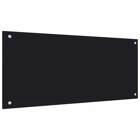  Panou antistropi de bucătărie, negru 90x40 cm sticlă securizată