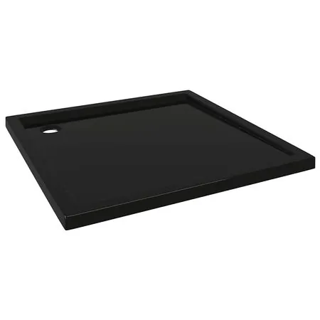  Cădiță de duș pătrată din ABS, negru, 90x90 cm