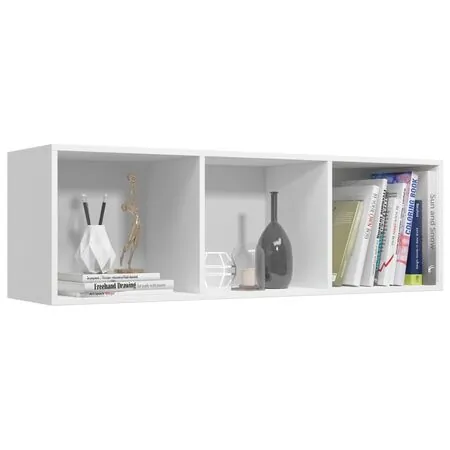  Bibliotecă/Dulap TV, alb, 36x30x114 cm, lemn prelucrat