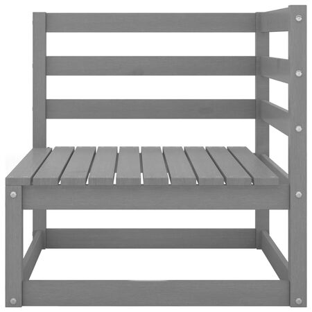 Set mobilier de grădină, 6 piese, gri, lemn masiv de pin