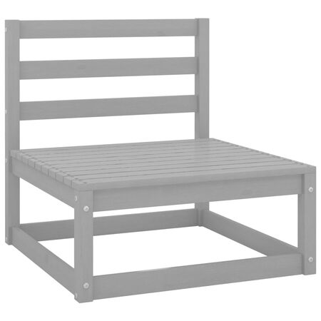  Set mobilier de grădină, 6 piese, gri, lemn masiv de pin