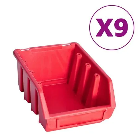  Set cutii depozitare 103 piese cu panouri de perete, roșu&negru