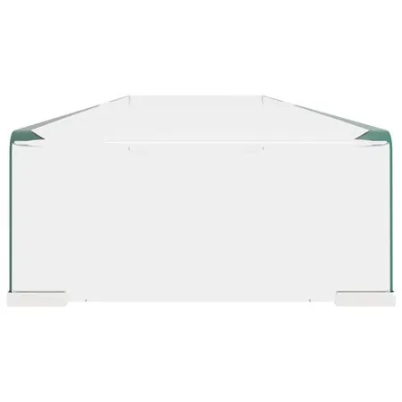  Stand TV/Suport monitor sticlă transparentă 120x30x13 cm