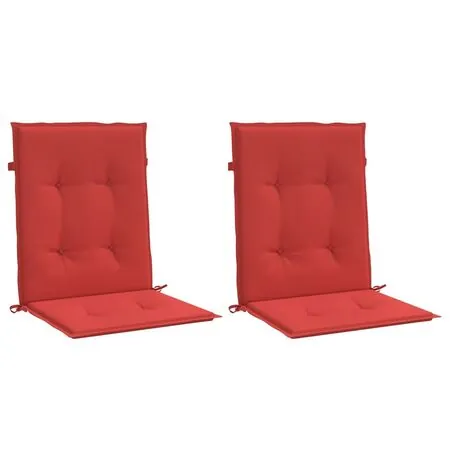  Perne cu spătar mic, 2 buc. roșu 100x50x3 cm textil oxford
