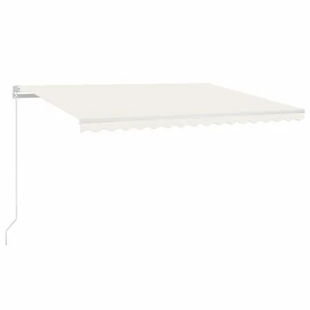  Copertină retractabilă manual cu LED, crem, 400x300 cm