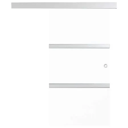  Ușă glisantă, argintiu, 90 x 212 cm, sticlă ESG și aluminiu