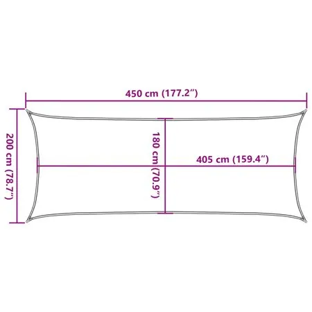  Pânză parasolar, bej, 2x4,5 m, HDPE, 160 g/m²