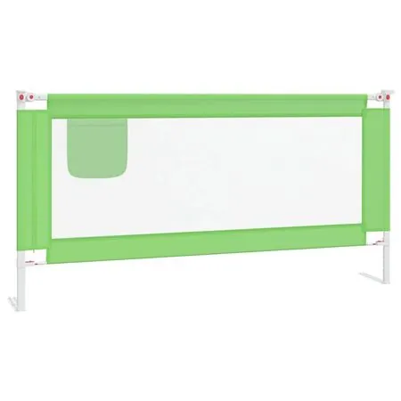  Balustradă de protecție pat copii, verde, 180x25 cm, textil