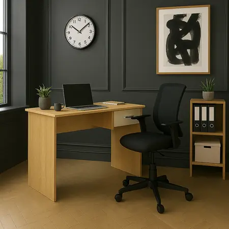 Birou PC Aisa, stejar, 100x48x76 cm