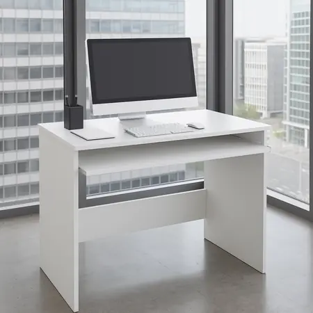 Birou Ivett, alb, 80x48x73 cm