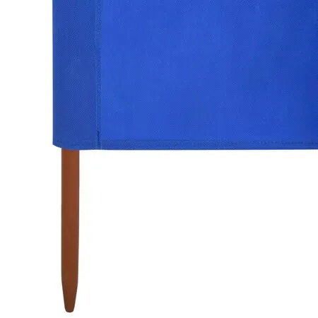 Paravan anti-vânt cu 3 panouri, azur, 400 x 80 cm, textil
