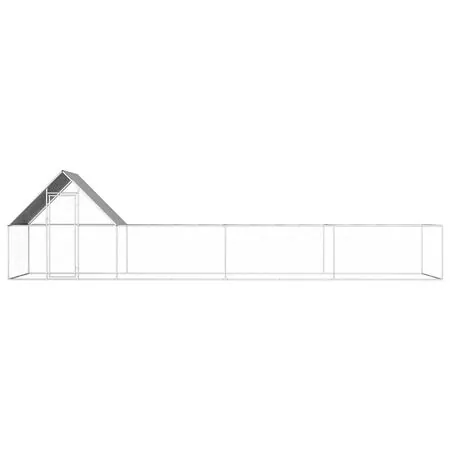  Coteț pentru păsări, 8 x 2 x 2 m, oțel galvanizat