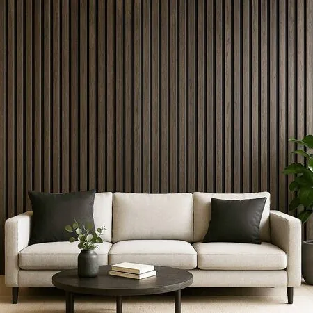 Panou riflat acustic, nuc inchis, UnicSpot, 240x60x2.1 cm