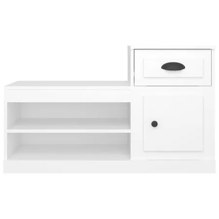  Pantofar, alb, 102x36x60 cm, lemn compozit