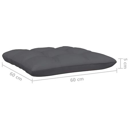  Canapea de mijloc grădină, perne antracit, gri, lemn masiv pin 