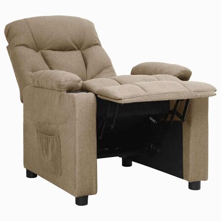  Fotoliu rabatabil, gri taupe, material textil