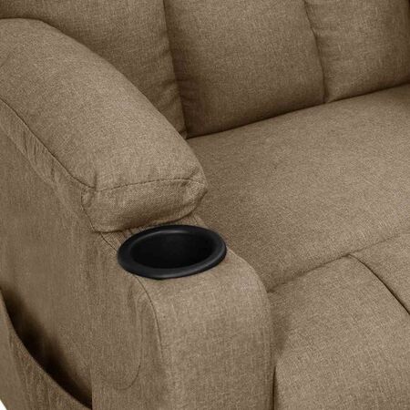  Fotoliu rabatabil, gri taupe, material textil
