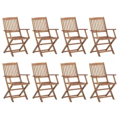 Set 8 bucati scaune pliabile de exterior, maro
