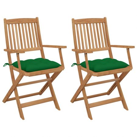Set 2 bucati scaune gradina pliabile, verde