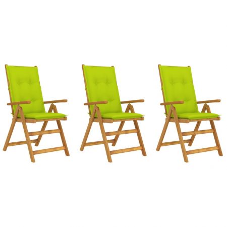Set 3 bucati scaune gradina pliabile, verde deschis