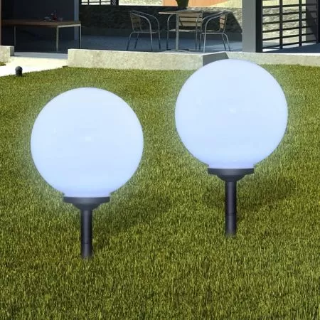  Lămpi de exterior pentru alei LED 2 buc. 30 cm, cu țăruș de sol